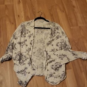Kismet Grey and White Floral Cardigan